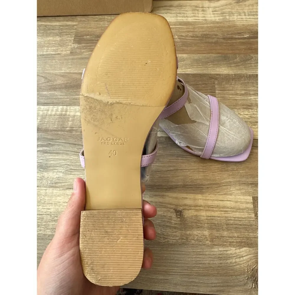 Women's Jagger the Label Double Strap Sprung Flat in Lilac size 9 Soft Girl Boho - Picture 4 of 5